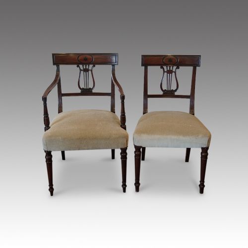fig 1. Set of 12 Regency mahogany dining chairs
