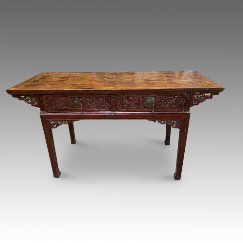 Chinese Red Lacquer Altar Table
