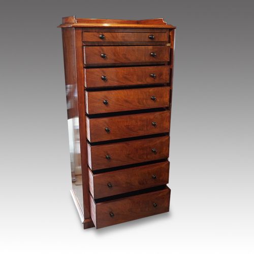 fig 3. Victorian mahogany Wellington chest