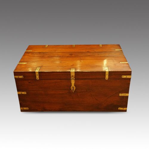 Victorian Brass Bound Military Chest
