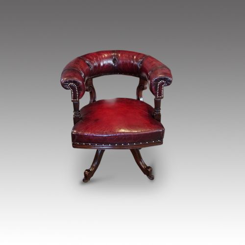 Victorian Mahogany Desk Chair by James Shoolbred