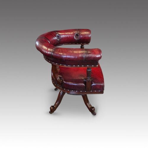 fig 1. Victorian mahogany desk chair by James Shoolbred