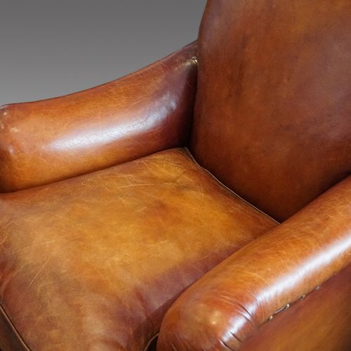 fig 4. Pair of Victorian leather club chairs