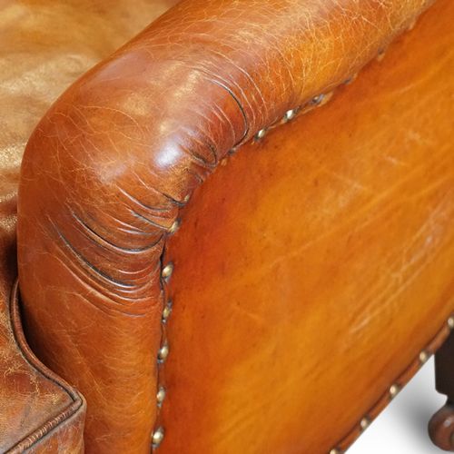 fig 6. Pair of Victorian leather club chairs