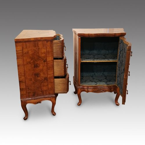 fig 6. Pair of 19thc. walnut Continental cabinets