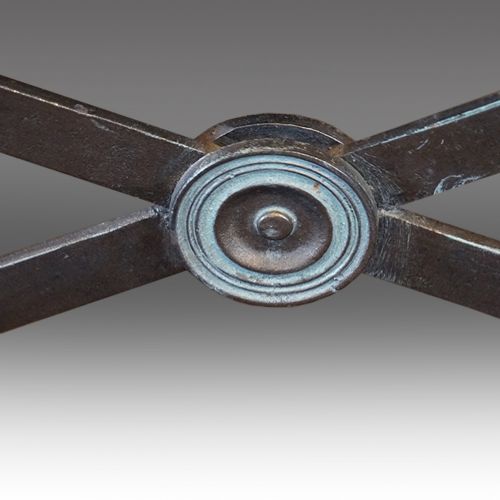 fig 2. Bronzed steel leather top coffee table