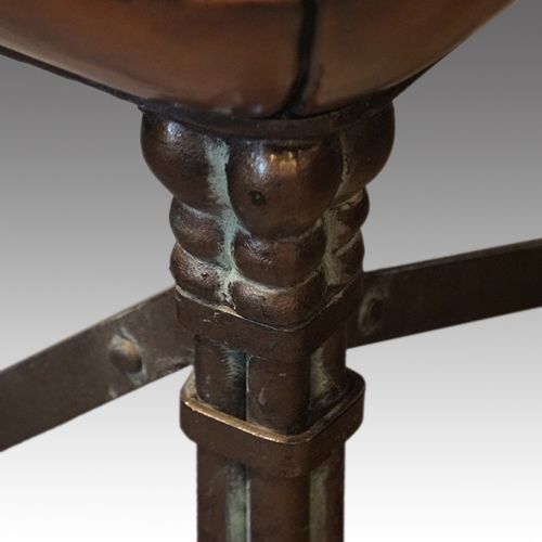 fig 4. Bronzed steel leather top coffee table