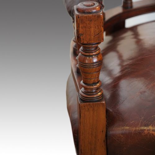 fig 1. Victorian leather desk chair