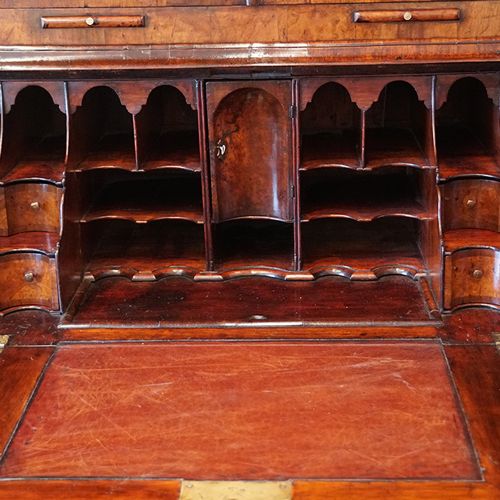 fig 2. Queen Anne walnut bureau bookcase