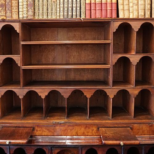 fig 3. Queen Anne walnut bureau bookcase