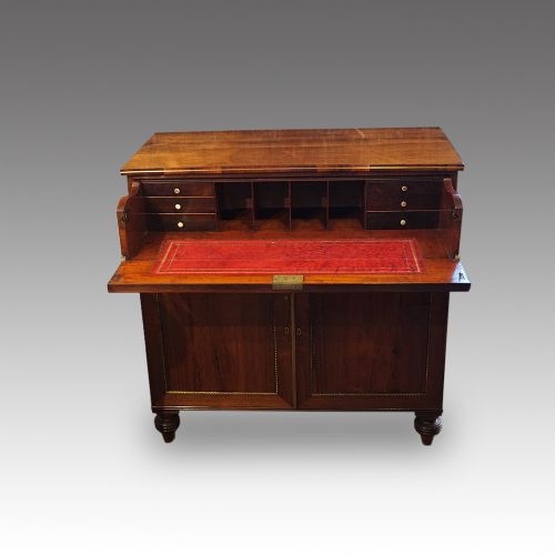 Regency Brass Inlaid Secretaire Desk