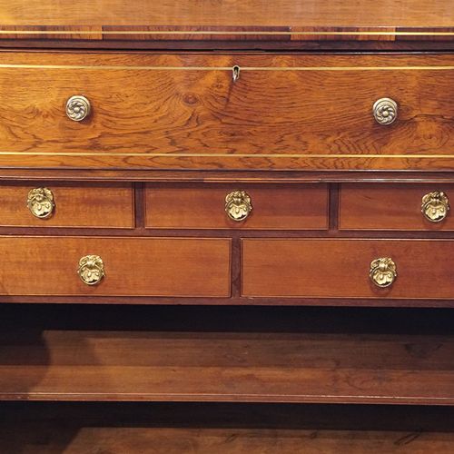 fig 4. Regency brass inlaid secretaire desk
