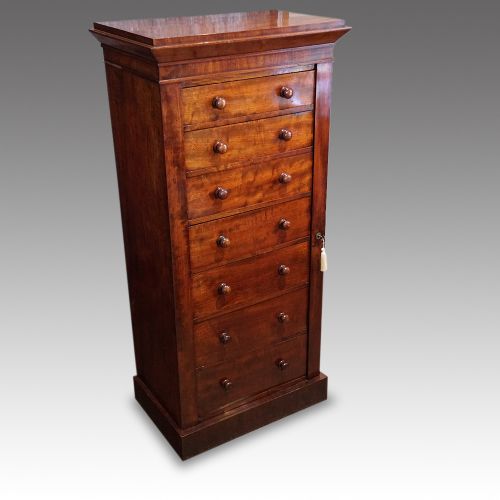 fig 4. Victorian mahogany Wellington chest