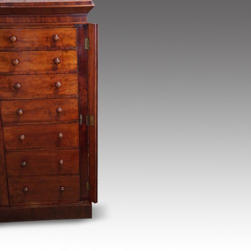 fig 6. Victorian mahogany Wellington chest