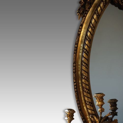 fig 1. Antique gilt oval girandole