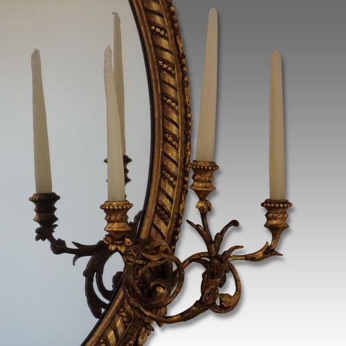 fig 5. Antique gilt oval girandole