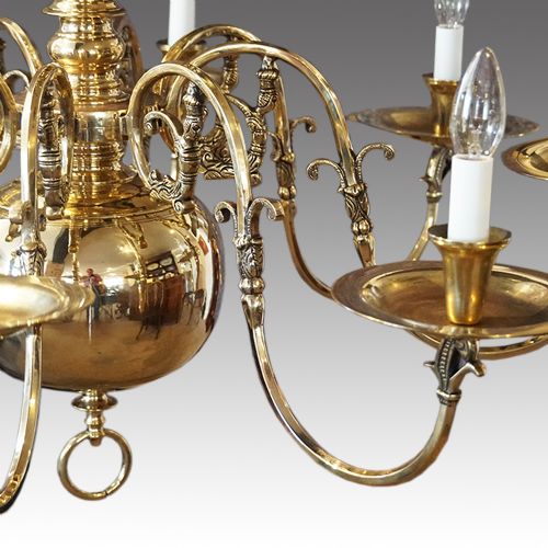 fig 5. Large antique cast bronze chandelier