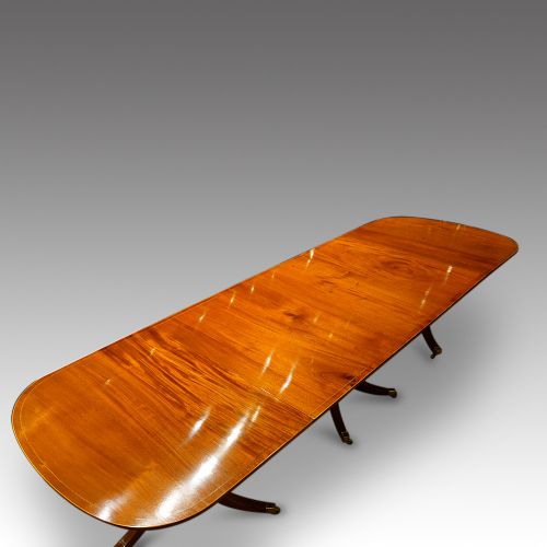 fig 4. Georgian style mahogany 3 pillar dining table