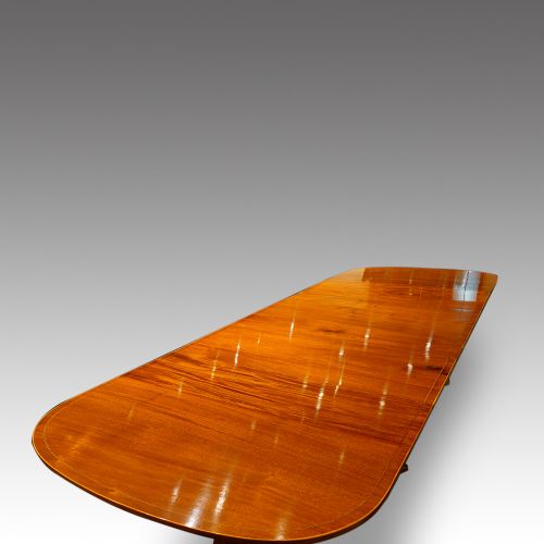 fig 7. Georgian style mahogany 3 pillar dining table
