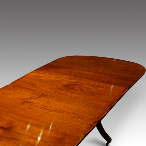 fig 8. Georgian style mahogany 3 pillar dining table