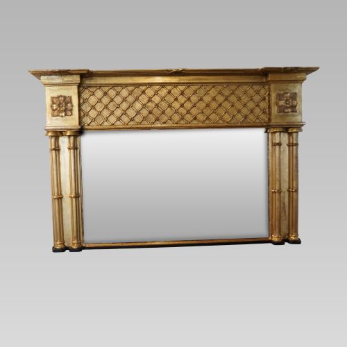 19thc. Gilt Over Mantle Mirror
