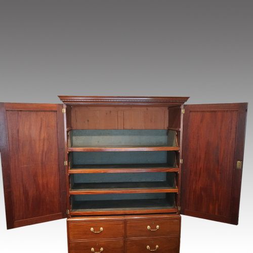 fig 6. George III mahogany cupboard press