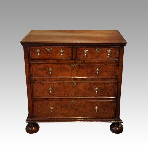 Queen Anne Oak and Burr Elm Chest