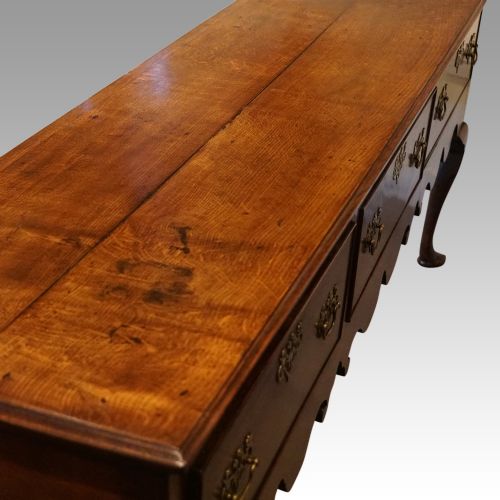 fig 1. Georgian oak cabriole leg dresser base