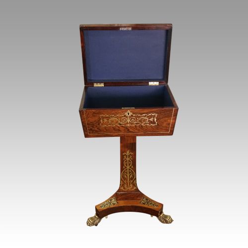 fig 7. Regency brass inlaid worktable