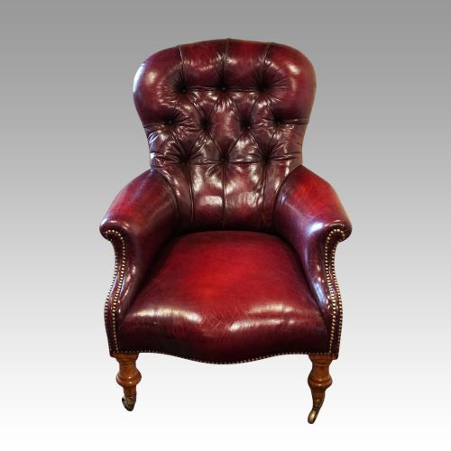 Victorian Leather Reading Chair