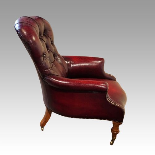 fig 2. Victorian leather reading chair