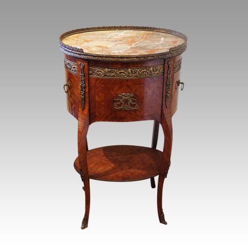 fig 7. Pair of Continental parquetry oval cabinets