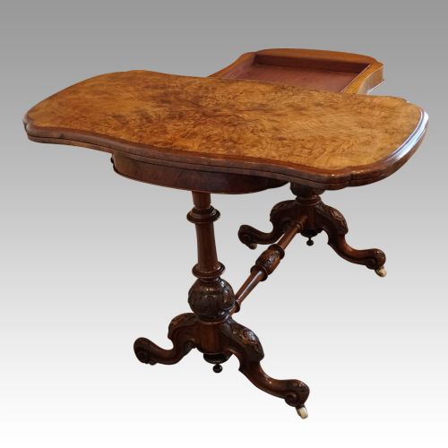 fig 2. Victorian shaped walnut card table
