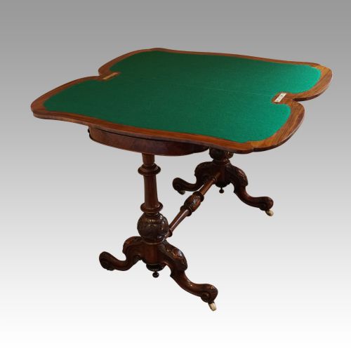 fig 5. Victorian shaped walnut card table