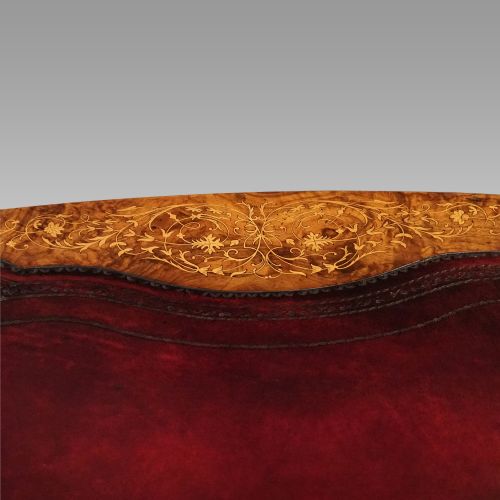fig 3. Victorian inlaid walnut kidney desk