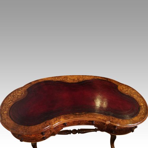 fig 4. Victorian inlaid walnut kidney desk