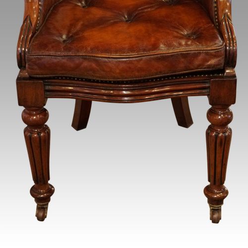 fig 2. Wm IV leather library chair