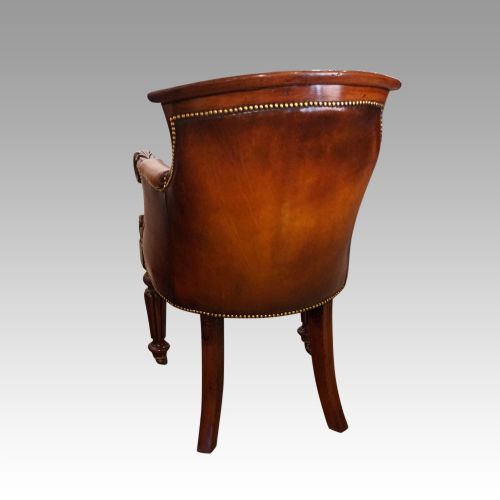 fig 3. Wm IV leather library chair