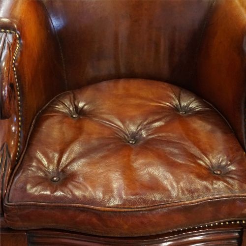 fig 4. Wm IV leather library chair