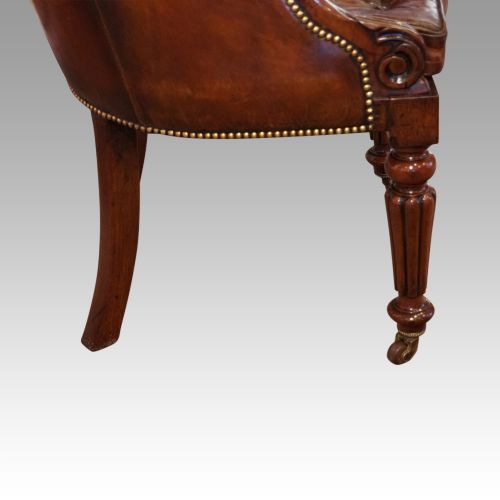 fig 5. Wm IV leather library chair