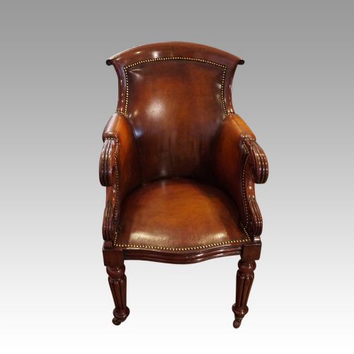 fig 8. Wm IV leather library chair