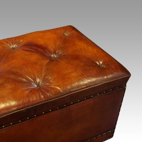fig 1. Large Victorian leather ottoman