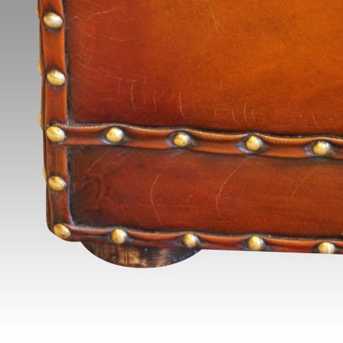 fig 2. Large Victorian leather ottoman
