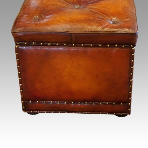 fig 3. Large Victorian leather ottoman