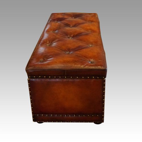 fig 4. Large Victorian leather ottoman