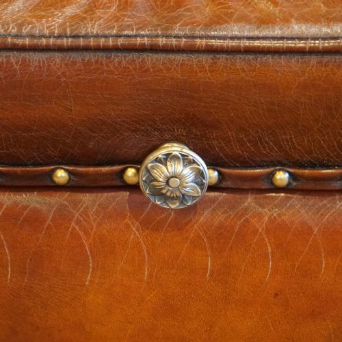fig 6. Large Victorian leather ottoman