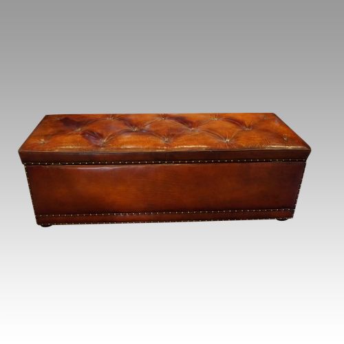 fig 7. Large Victorian leather ottoman
