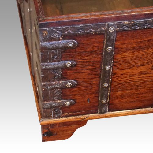 fig 1. Colonial teak iron bound merchant chest