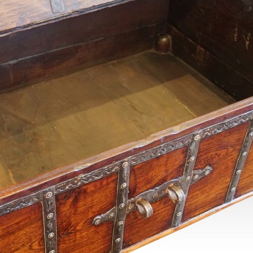 fig 3. Colonial teak iron bound merchant chest