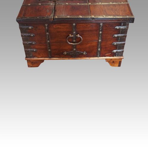 fig 6. Colonial teak iron bound merchant chest